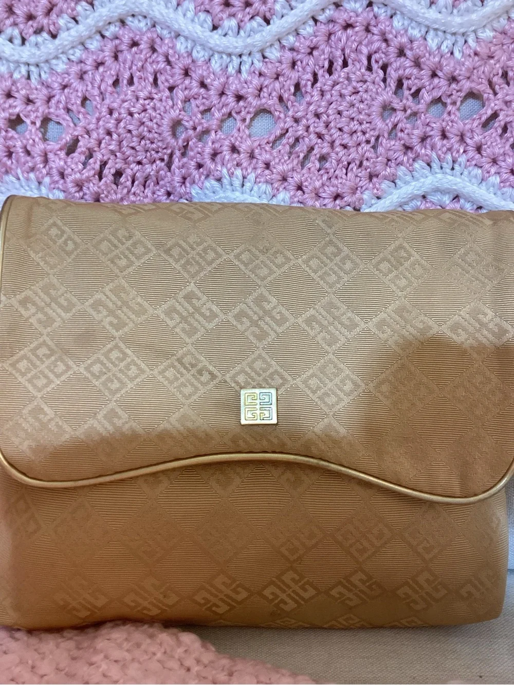 Vintage Givenchy Women’s Gold Cosmetic Bag